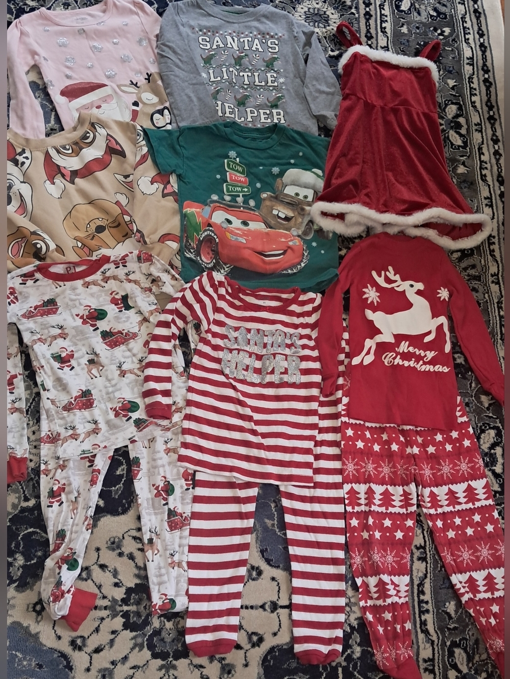 Girls 3T Christmas Clothing Lot Bundle Of 11 Items